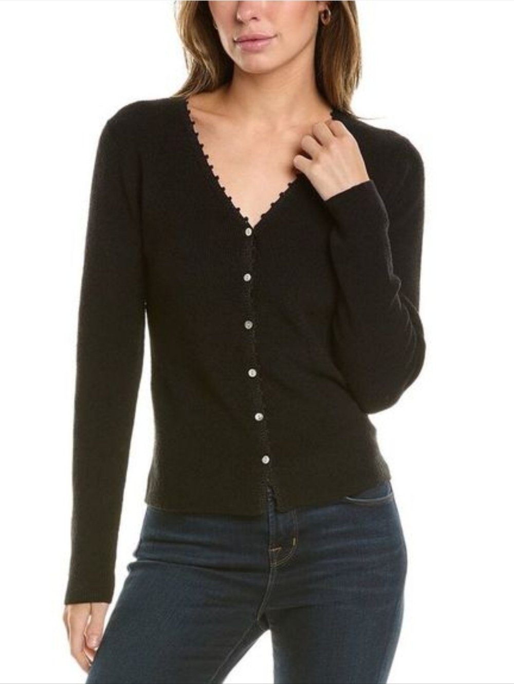 Vince Linen Blend Crochet Trim Cardigan For Kitty Rescue!